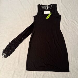 NEW Sam Edelman Winter Forklore Cocktail Dress Back Fringe Tassle Size Small NWT